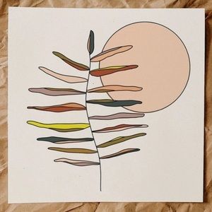 12”x12” Boho Art Print “Pop of Neon”